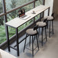 Industrial Bar-height Table Stone Top Pub Table with Black Base Clearhalo 'Bar Furniture' 'Bar Tables' 'bar_tables' 'furn' 'furn_bar_tables' 'Furniture' 'Kitchen & Dining Furniture' 6913181