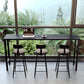 Industrial Bar-height Table Stone Top Pub Table with Black Base Clearhalo 'Bar Furniture' 'Bar Tables' 'bar_tables' 'furn' 'furn_bar_tables' 'Furniture' 'Kitchen & Dining Furniture' 6913182