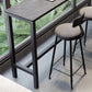 Industrial Bar-height Table Stone Top Pub Table with Black Base Clearhalo 'Bar Furniture' 'Bar Tables' 'bar_tables' 'furn' 'furn_bar_tables' 'Furniture' 'Kitchen & Dining Furniture' 6913186