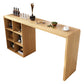 Moderner Bartisch, rechteckiger Bar-Esstisch aus massivem Holz mit doppeltem Sockel