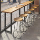 Industrial Style Bar Table Solid Wood Rectangle Bistro Bar Desk Clearhalo 'Bar Furniture' 'Bar Tables' 'bar_tables' 'furn' 'furn_bar_tables' 'Furniture' 'Kitchen & Dining Furniture' 6913263