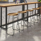 Industrial Style Bar Table Solid Wood Rectangle Bistro Bar Desk Clearhalo 'Bar Furniture' 'Bar Tables' 'bar_tables' 'furn' 'furn_bar_tables' 'Furniture' 'Kitchen & Dining Furniture' 6913265