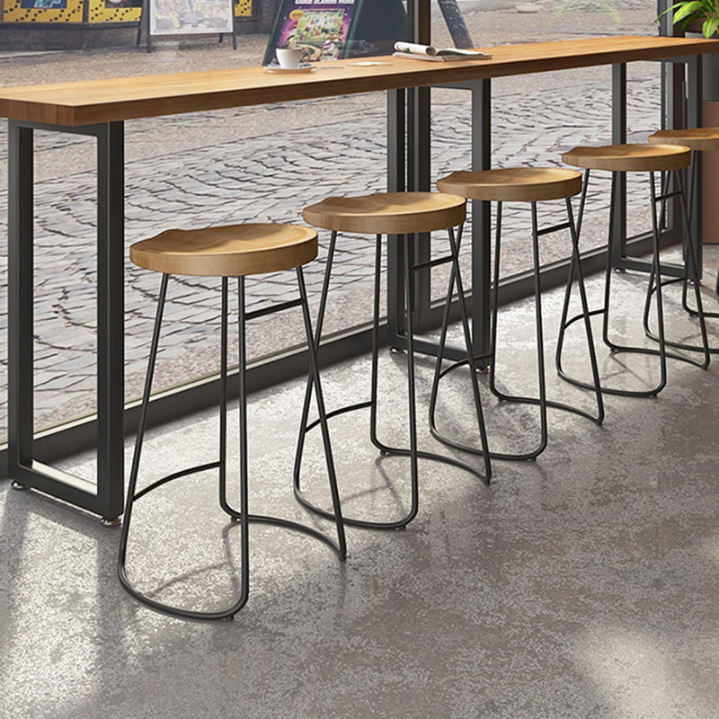 Industrial Style Bar Table Solid Wood Rectangle Bistro Bar Desk Clearhalo 'Bar Furniture' 'Bar Tables' 'bar_tables' 'furn' 'furn_bar_tables' 'Furniture' 'Kitchen & Dining Furniture' 6913265