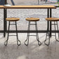 Industrial Style Bar Table Solid Wood Rectangle Bistro Bar Desk Clearhalo 'Bar Furniture' 'Bar Tables' 'bar_tables' 'furn' 'furn_bar_tables' 'Furniture' 'Kitchen & Dining Furniture' 6913268