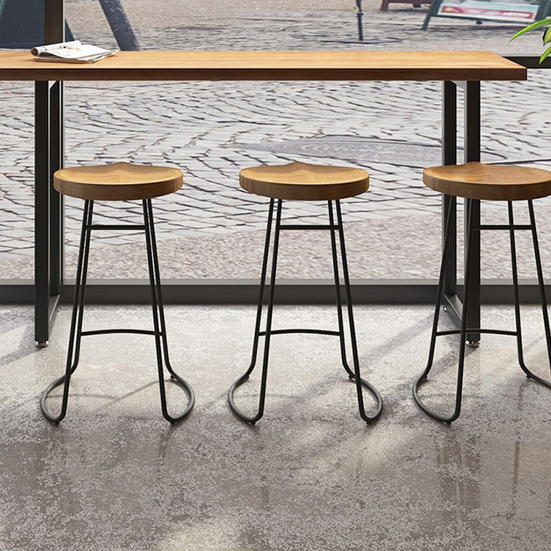 Industrial Style Bar Table Solid Wood Rectangle Bistro Bar Desk Clearhalo 'Bar Furniture' 'Bar Tables' 'bar_tables' 'furn' 'furn_bar_tables' 'Furniture' 'Kitchen & Dining Furniture' 6913268