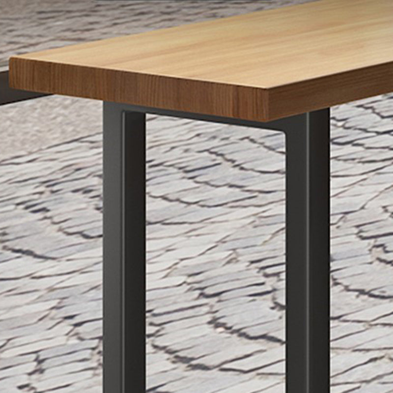 Industrial Style Bar Table Solid Wood Rectangle Bistro Bar Desk Clearhalo 'Bar Furniture' 'Bar Tables' 'bar_tables' 'furn' 'furn_bar_tables' 'Furniture' 'Kitchen & Dining Furniture' 6913271