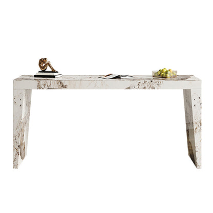 Modern Style Rectangle Bar Table Stone Fixed Bistro Bar Desk for Living Room Without Chairs Clearhalo 'Bar Furniture' 'Bar Tables' 'bar_tables' 'furn' 'furn_bar_tables' 'Furniture' 'Kitchen & Dining Furniture' 6913282