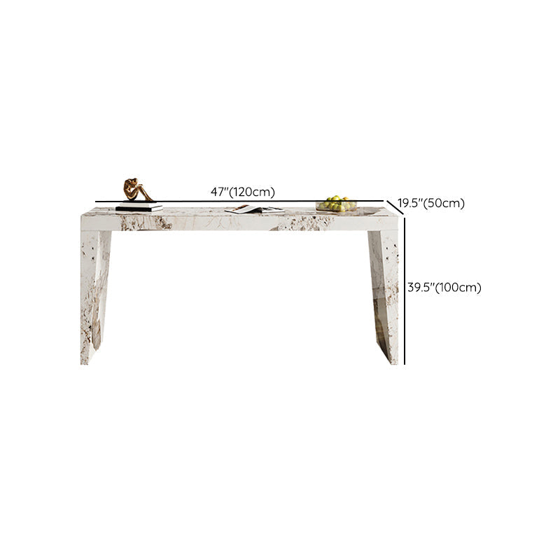 Modern Style Rectangle Bar Table Stone Fixed Bistro Bar Desk for Living Room Clearhalo 'Bar Furniture' 'Bar Tables' 'bar_tables' 'furn' 'furn_bar_tables' 'Furniture' 'Kitchen & Dining Furniture' 6913288