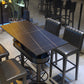 Mesa de bar de estilo industrial, sala de estar, escritorio de bar bistró con almacenamiento