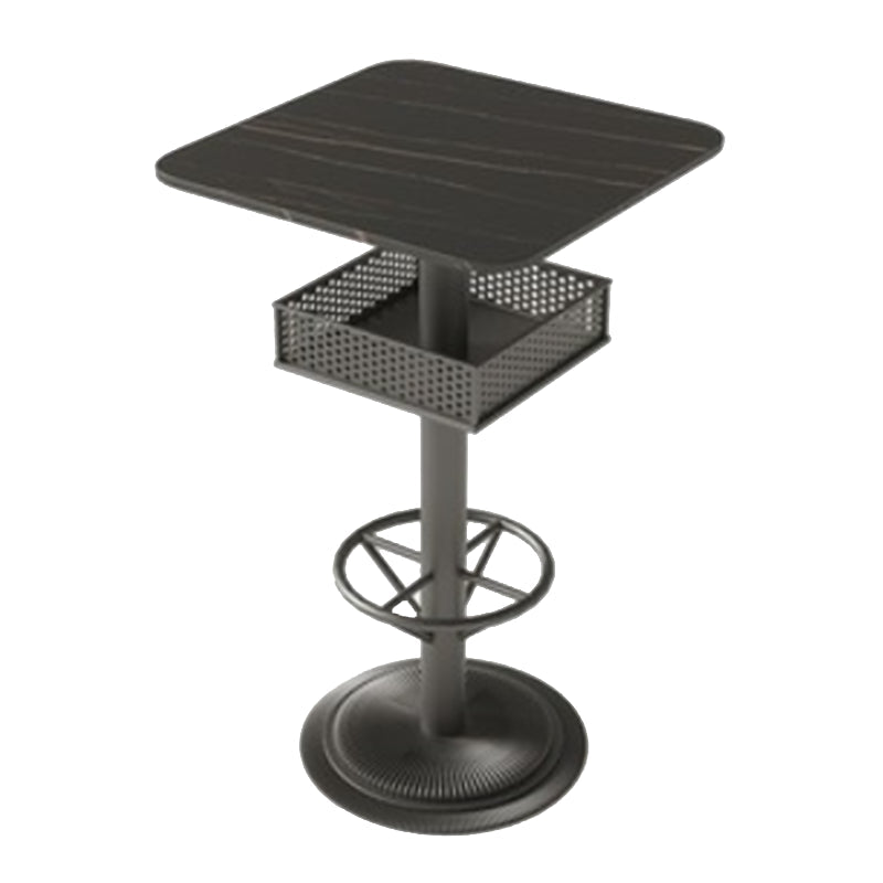 Mesa de bar de estilo industrial, sala de estar, escritorio de bar bistró con almacenamiento