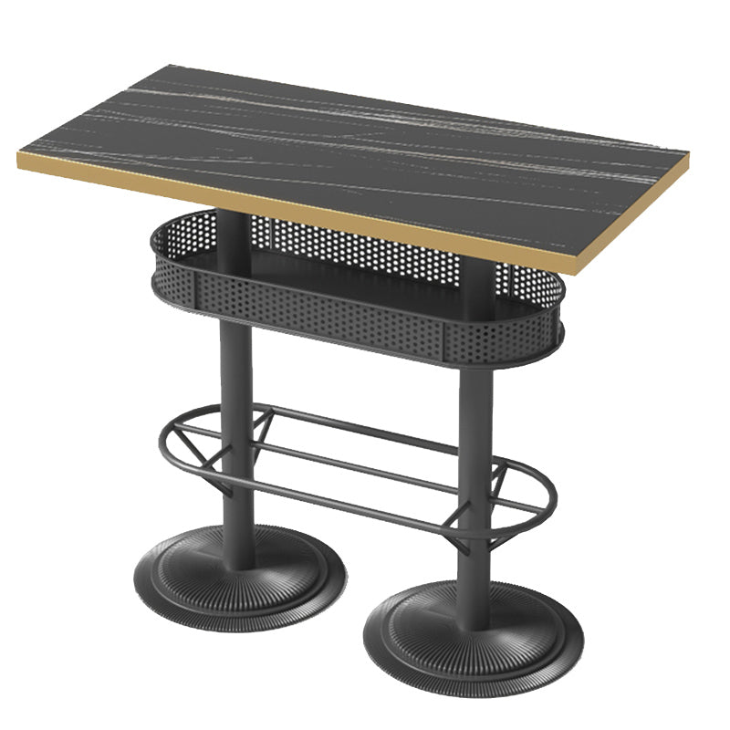 Mesa de bar de estilo industrial, sala de estar, escritorio de bar bistró con almacenamiento