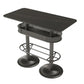 Mesa de bar de estilo industrial, sala de estar, escritorio de bar bistró con almacenamiento