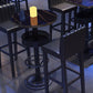 Mesa de bar de estilo industrial, sala de estar, escritorio de bar bistró con almacenamiento