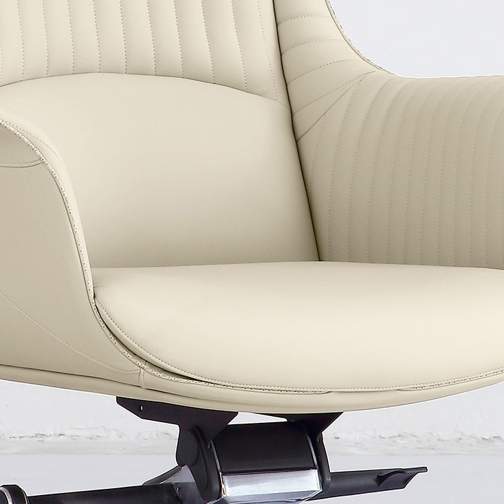 Sedia da scrivania a armi fisse nessuna sedia da ufficio ergonomica in pelle angosciante con ruote