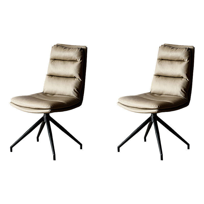 Contemporain sans bras chaise de chaise de bureau en cuir pour le bureau