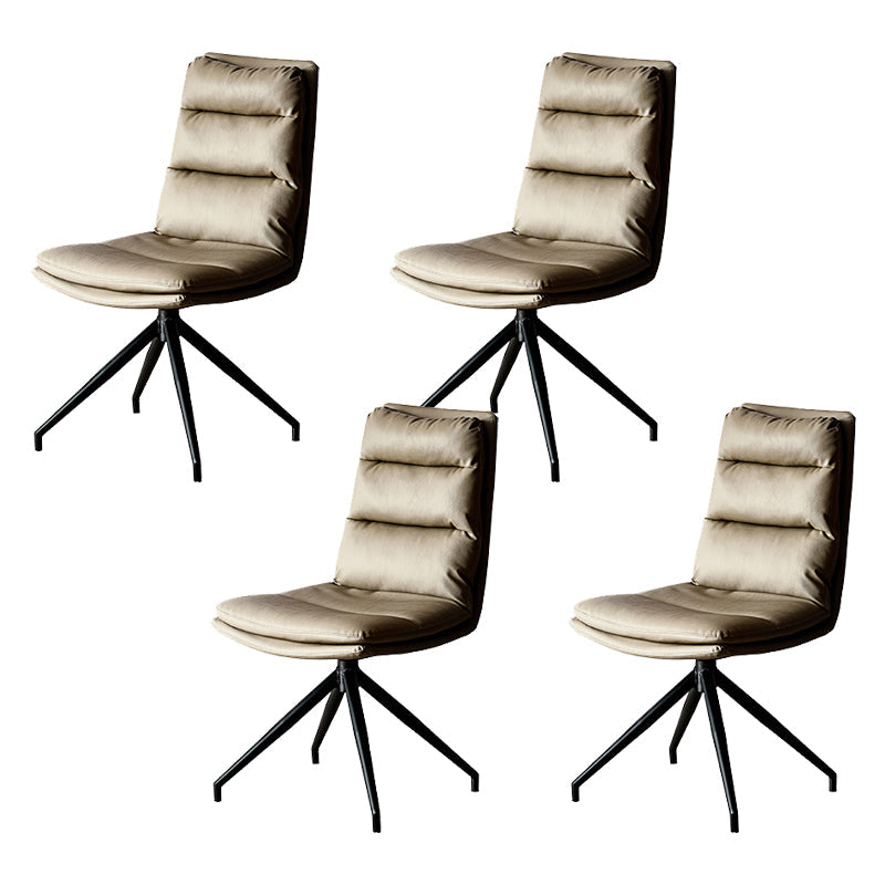 Contemporain sans bras chaise de chaise de bureau en cuir pour le bureau