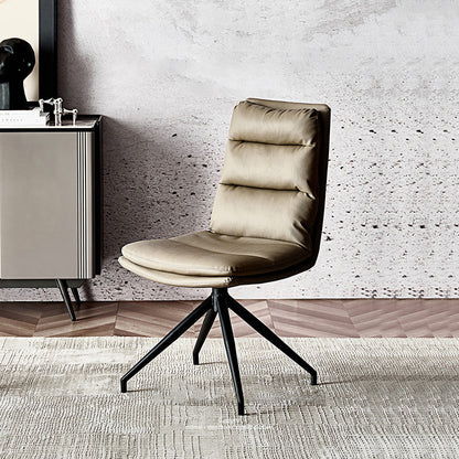 Contemporain sans bras chaise de chaise de bureau en cuir pour le bureau