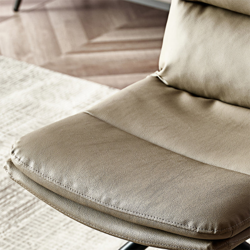 Contemporain sans bras chaise de chaise de bureau en cuir pour le bureau