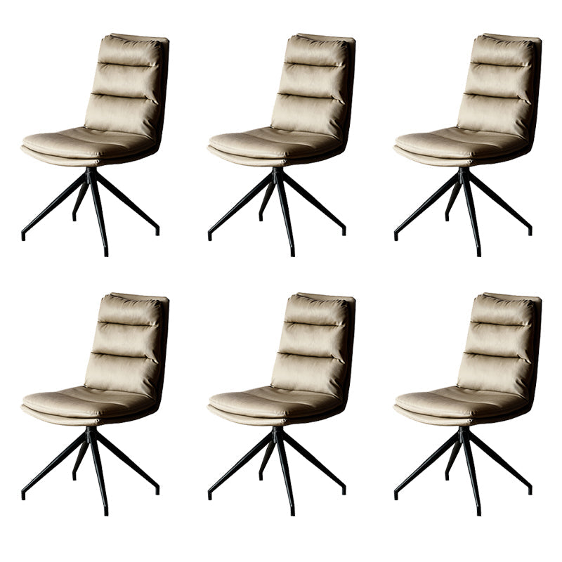 Contemporain sans bras chaise de chaise de bureau en cuir pour le bureau