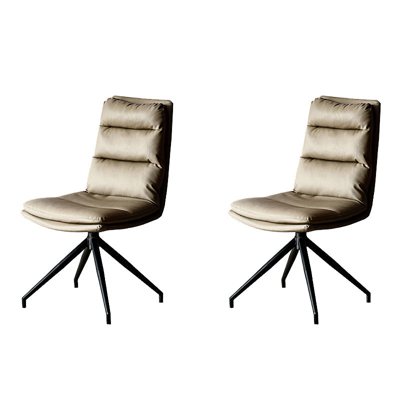 Contemporain sans bras chaise de chaise de bureau en cuir pour le bureau