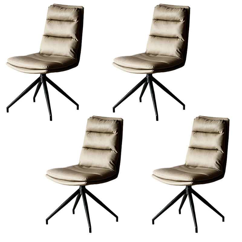 Contemporain sans bras chaise de chaise de bureau en cuir pour le bureau