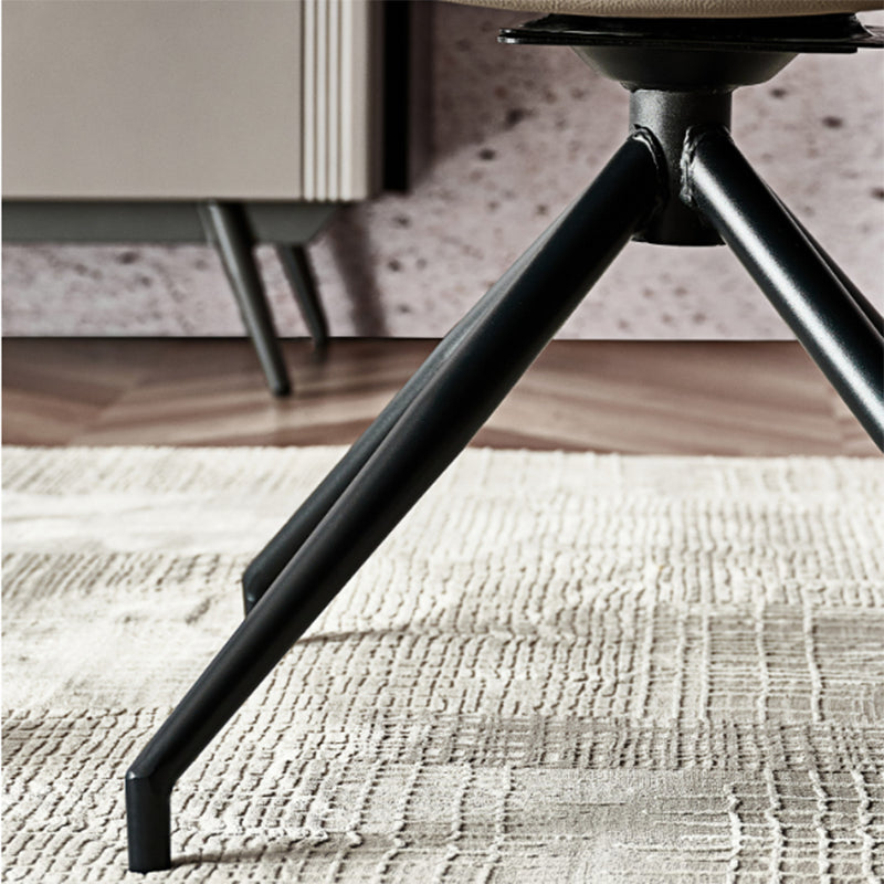 Contemporain sans bras chaise de chaise de bureau en cuir pour le bureau