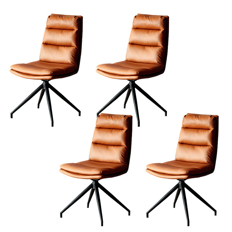 Contemporain sans bras chaise de chaise de bureau en cuir pour le bureau