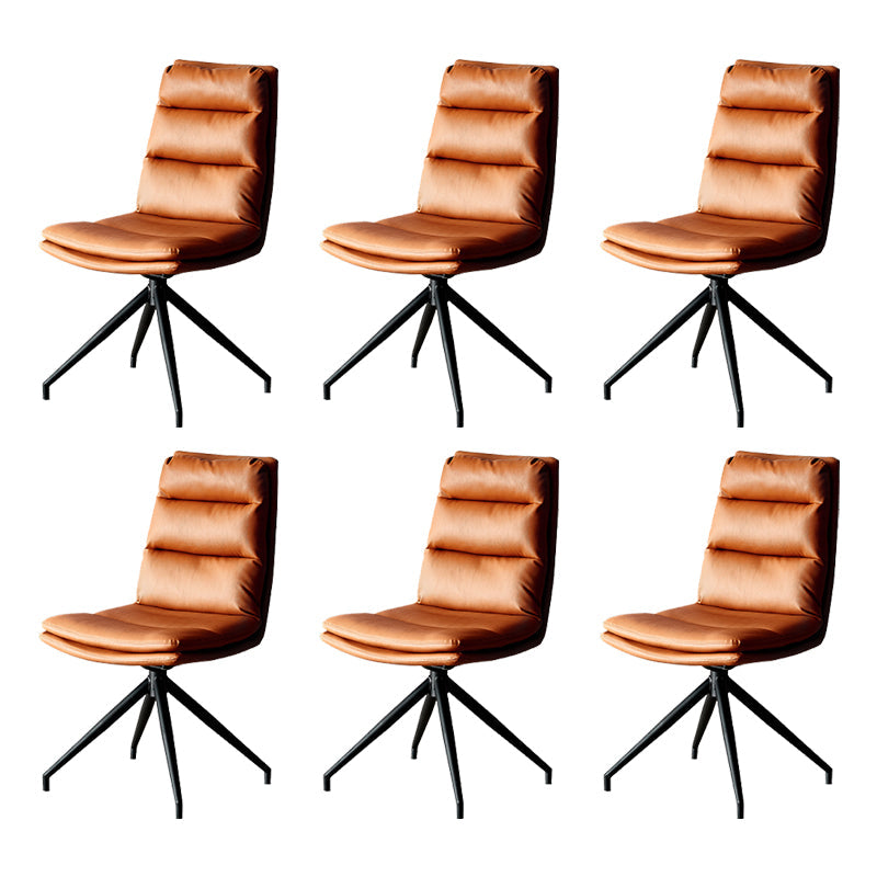 Contemporain sans bras chaise de chaise de bureau en cuir pour le bureau