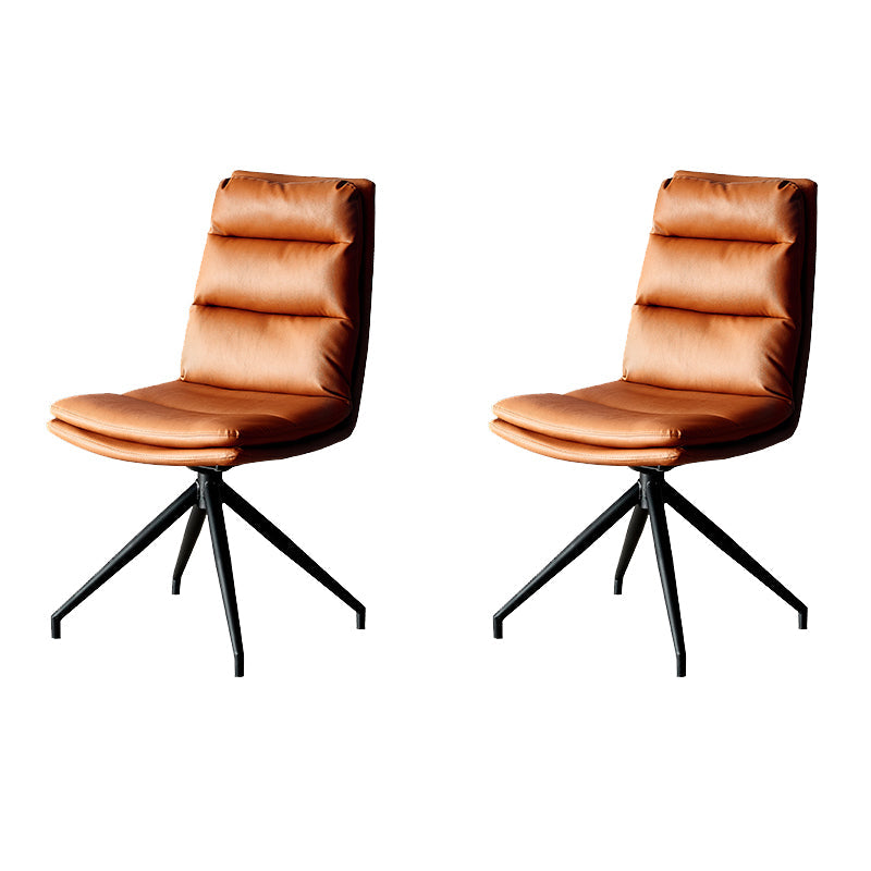 Contemporain sans bras chaise de chaise de bureau en cuir pour le bureau