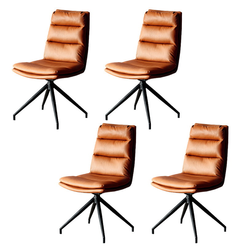 Contemporain sans bras chaise de chaise de bureau en cuir pour le bureau