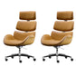 Contemporary Leather Managers Chair Height-adjustable Swivel Chair for Office Orange 2 Piece Set Clearhalo 'furn' 'furn_office_chair' 'Furniture' 'Office Chairs' 'Office Furniture' 'office_chair' 6913444