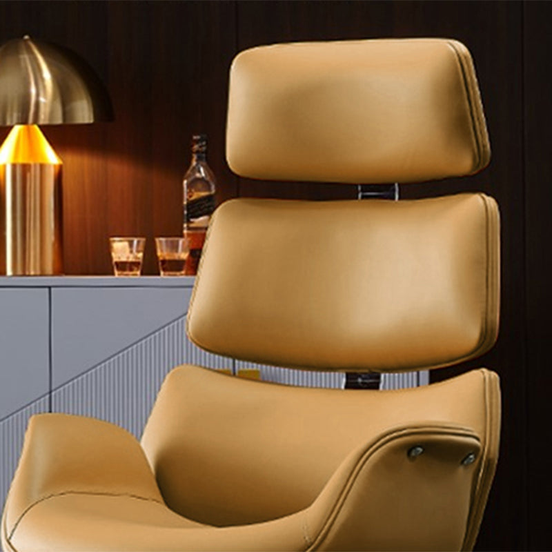 Contemporary Leather Managers Chair Height-adjustable Swivel Chair for Office Clearhalo 'furn' 'furn_office_chair' 'Furniture' 'Office Chairs' 'Office Furniture' 'office_chair' 6913447