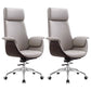 Modern Office Chair Leather Adjustable Seat Height Swivel Chair with Wheels Grey 2 Piece Set Clearhalo 'furn' 'furn_office_chair' 'Furniture' 'Office Chairs' 'Office Furniture' 'office_chair' 6913472