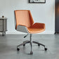Chaise pivotante en cuir moderne chaise de bureau de hauteur de siège réglable sans bras avec roues