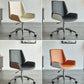 Chaise pivotante en cuir moderne chaise de bureau de hauteur de siège réglable sans bras avec roues