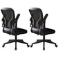 Modern Office Chair Adjustable Seat Height Swivel Chair with Breathable Back Black 2 Piece Set Without Headrest Clearhalo 'furn' 'furn_office_chair' 'Furniture' 'Office Chairs' 'Office Furniture' 'office_chair' 6913602