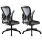 Modern Office Chair Adjustable Seat Height Swivel Chair with Breathable Back Black-Gray 2 Piece Set Without Headrest Clearhalo 'furn' 'furn_office_chair' 'Furniture' 'Office Chairs' 'Office Furniture' 'office_chair' 6913619