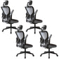 Modern Office Chair Adjustable Seat Height Swivel Chair with Breathable Back Black-Gray 4 Piece Set With Headrest Clearhalo 'furn' 'furn_office_chair' 'Furniture' 'Office Chairs' 'Office Furniture' 'office_chair' 6913625