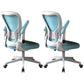 Modern Office Chair Adjustable Seat Height Swivel Chair with Breathable Back White-Blue 2 Piece Set Without Headrest Clearhalo 'furn' 'furn_office_chair' 'Furniture' 'Office Chairs' 'Office Furniture' 'office_chair' 6913629