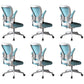 Modern Office Chair Adjustable Seat Height Swivel Chair with Breathable Back White-Blue 6 Piece Set Without Headrest Clearhalo 'furn' 'furn_office_chair' 'Furniture' 'Office Chairs' 'Office Furniture' 'office_chair' 6913631