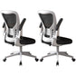 Modern Office Chair Adjustable Seat Height Swivel Chair with Breathable Back White-Black 2 Piece Set Without Headrest Clearhalo 'furn' 'furn_office_chair' 'Furniture' 'Office Chairs' 'Office Furniture' 'office_chair' 6913649