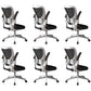 Modern Office Chair Adjustable Seat Height Swivel Chair with Breathable Back White-Black 6 Piece Set Without Headrest Clearhalo 'furn' 'furn_office_chair' 'Furniture' 'Office Chairs' 'Office Furniture' 'office_chair' 6913651