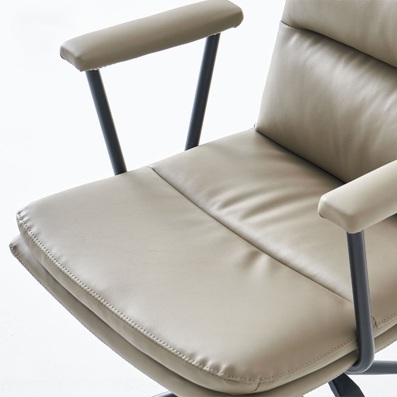 Contemporary Arms Included Task Chair Leather Desk Chair for Office Clearhalo 'furn' 'furn_office_chair' 'Furniture' 'Office Chairs' 'Office Furniture' 'office_chair' 6916242