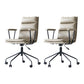 Contemporary Arms Included Task Chair Leather Desk Chair for Office Grey Microfiber Leather 2 Piece Set Clearhalo 'furn' 'furn_office_chair' 'Furniture' 'Office Chairs' 'Office Furniture' 'office_chair' 6916255