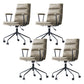 Contemporary Arms Included Task Chair Leather Desk Chair for Office Grey Interface Genuine Leather 4 Piece Set Clearhalo 'furn' 'furn_office_chair' 'Furniture' 'Office Chairs' 'Office Furniture' 'office_chair' 6916264