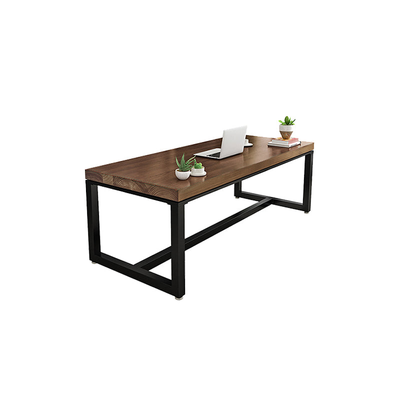 Bureau d'écriture en bois massif industriel 29.53 "bureau rectangulaire de haut avec les jambes en fer