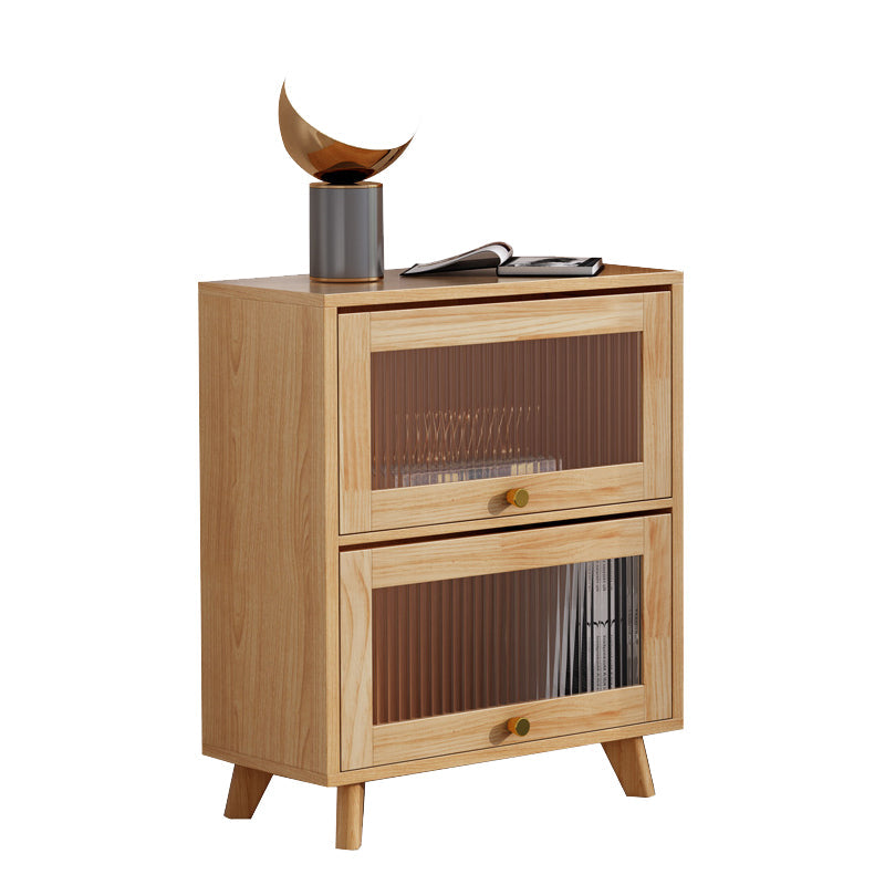 Scandinavian Closed Back Standard Bookshelf Wooden Bookcase with Rectangular Shelves