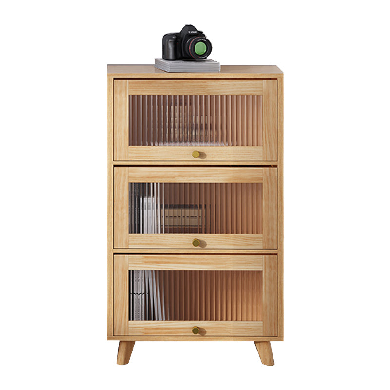 Scandinavian Closed Back Standard Bookshelf Wooden Bookcase with Rectangular Shelves