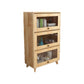 Scandinavian Closed Back Standard Bookshelf Wooden Bookcase with Rectangular Shelves