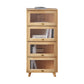 Scandinavian Closed Back Standard Bookshelf Wooden Bookcase with Rectangular Shelves